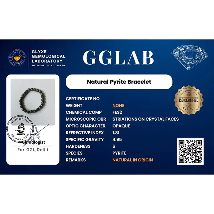 Raw Pyrite Bracelet with FREE Raw Selenite Plate